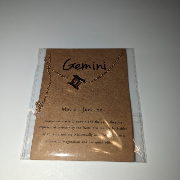 Zodiac Gemini Sign Fashion Necklace - Picture 4 of 9